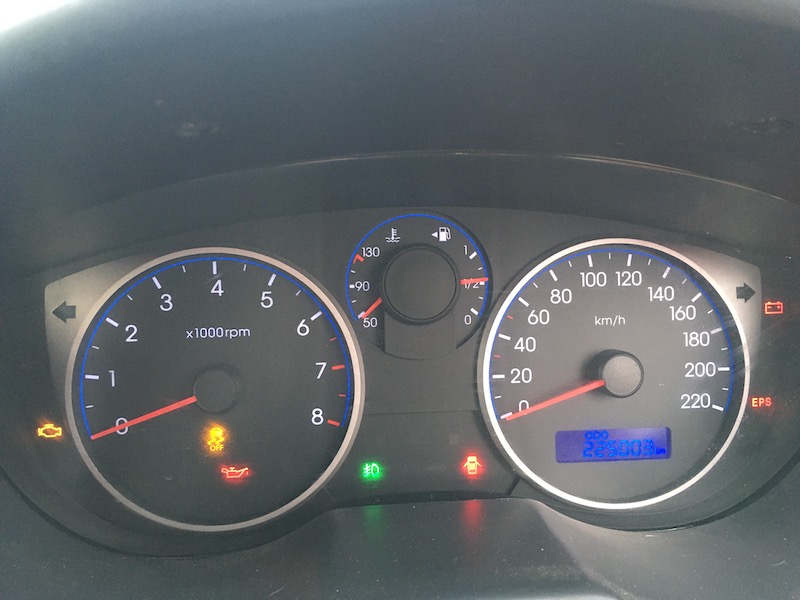 instrument panel of car